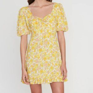 NWT! Faithfull The Brand Agathe Mini Dress Yellow